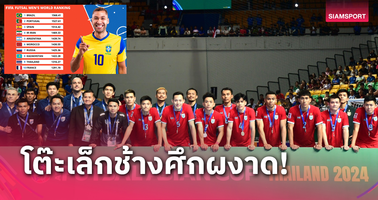 ฟีฟ่าจัดครั้งแรก! ฟุตซอลทีมชาติไทย กระหึ่มติดอันดับท็อป 10 โลก