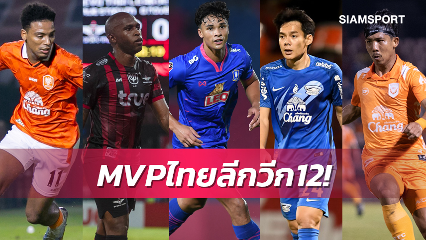 8 แข้งฟอร์มโดดเด่นซิวแมนออฟเดอะแมตช์ ไทยลีกวีก 12 