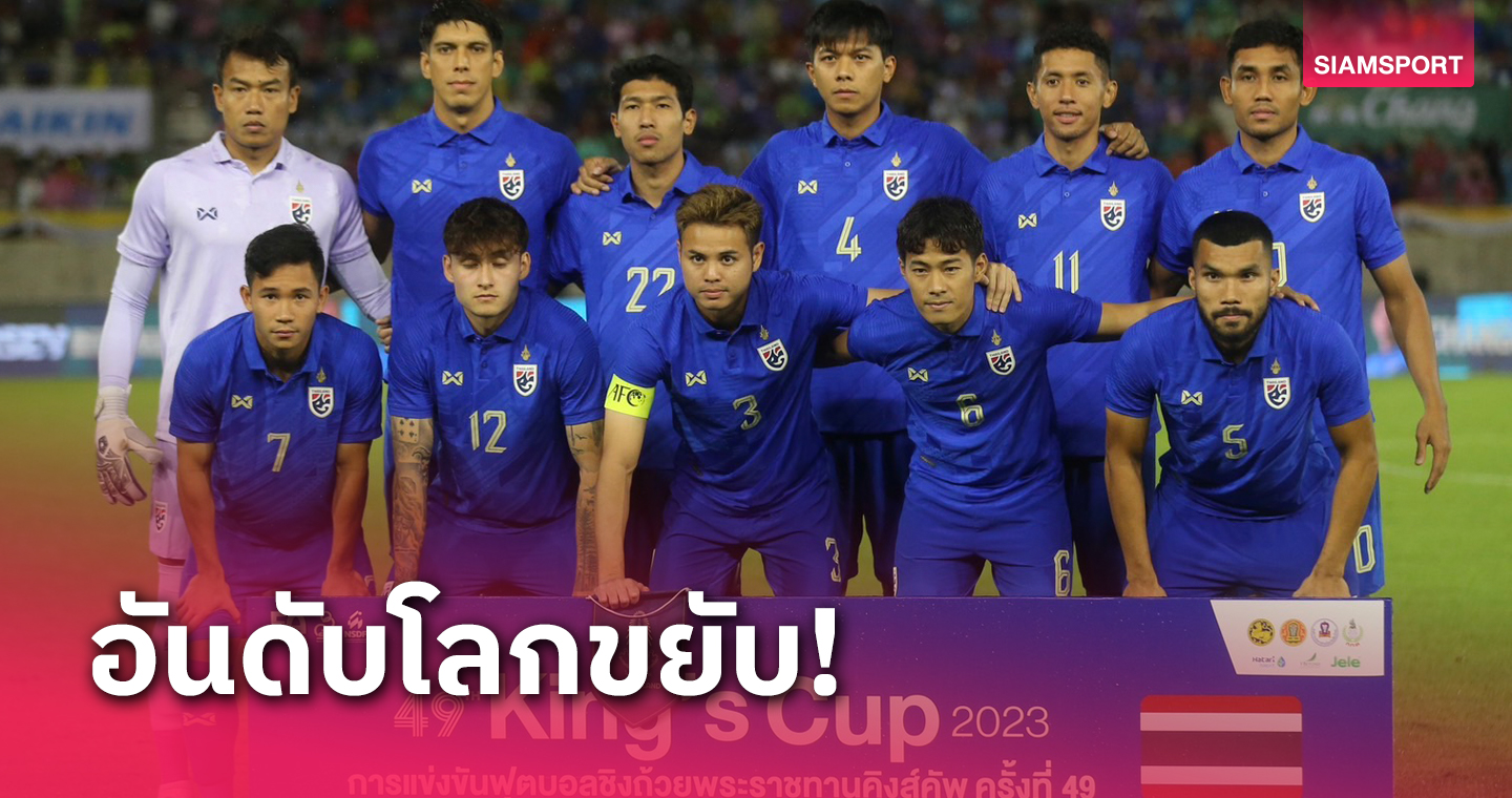 ทีมชาติไทย อันดับโลกล่าสุดมีขยับ หลังอัดเลบานอน-เจ๊าอิรัก ใน คิงส์ คัพ 