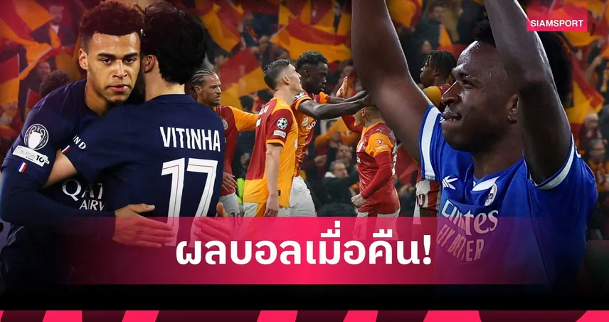 สรุปผลบอล (17 ก.พ. 69) : เรอัลมาดริดบุกเฮ, เปแอสเชรัวแซง, ยูเวนตุสพ่ายยับ