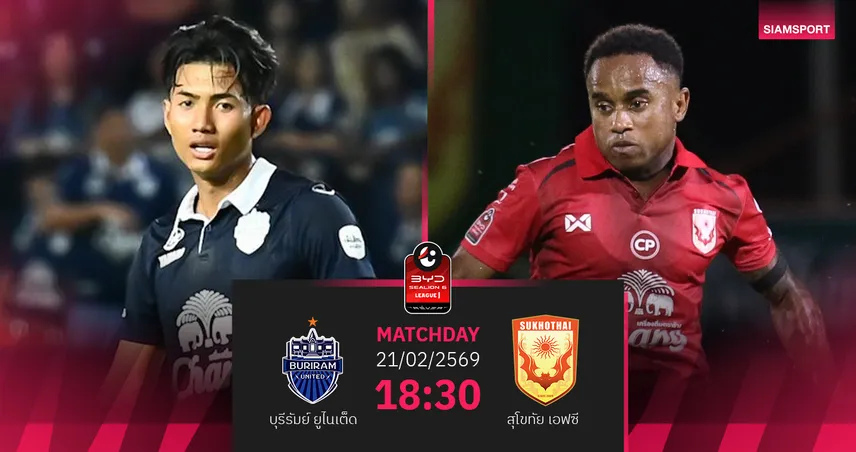 วิเคราะห์บอล บุรีรัมย์ พบ สุโขทัย (21 ก.พ.69) : บุรีรัมย์โกยแต้มต่อ
