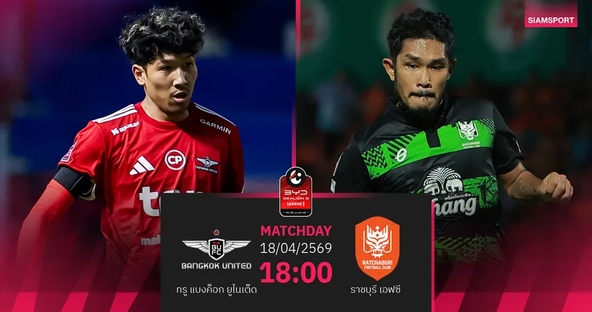 วิเคราะห์บอล ทรู แบงค็อก พบ ราชบุรี (18 เม.ย.69) : แข้งเทพเบียดเฮในรัง 102536