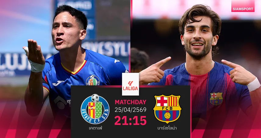 วิเคราะห์บอล เคตาเฟ่ vs บาร์เซโลน่า 25 เม.ย. 69 บาร์ซ่าลุ้นจ่อแชมป์ลีก 102892