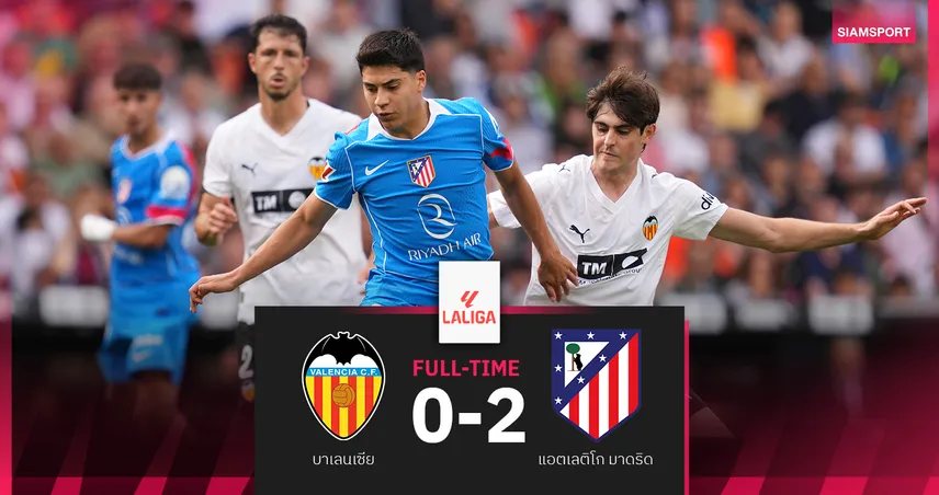 ผลบอล บาเลนเซีย 0-2 แอต.มาดริด : ตราหมีเรียกความมั่นใจก่อนบู๊ อาร์เซน่อล 103231