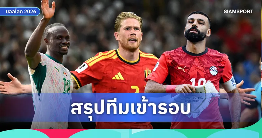 สรุปทีมเข้ารอบฟุตบอลโลก 2026 ล่าสุด 28 ทีมการันตีลิ่วรอบ 32 ทีม เหลืออีก 4 โควตาสุดท้าย