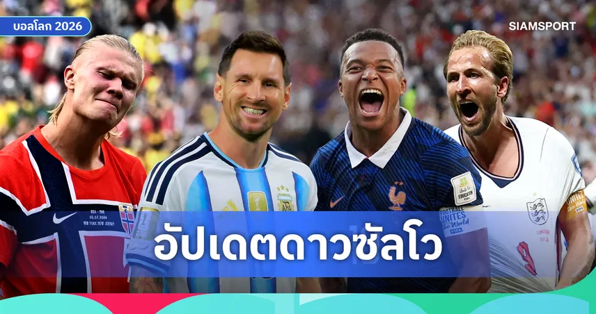 ดาวซัลโวฟุตบอลโลก 2026: ฮาลันด์ ทาบ เอ็มบัปเป้-เมสซี่, เคน ไล่บี้ติด