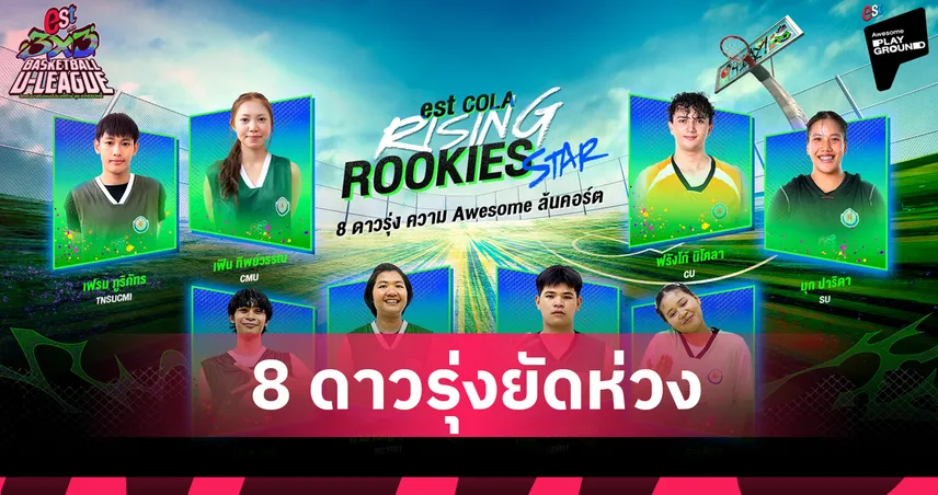 "เอส โคล่า" เผย 8 ดาวรุ่ง "est Cola Rising Rookies Star" ก่อนรอบชิงแชมป์ประเทศไทย 18 ก.ค. 