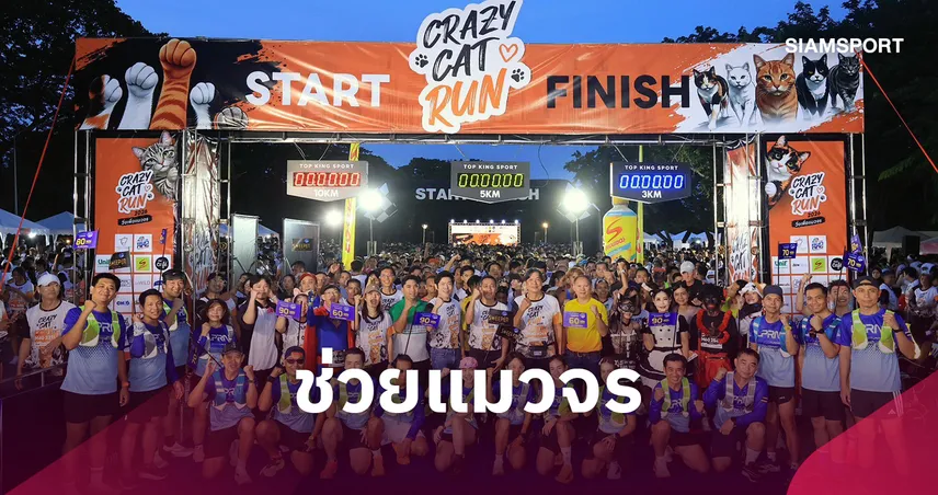 Crazy Cat Run 2026 คึกคัก! คนรักแมวร่วมวิ่งส่งต่อโอกาสช่วยแมวจร