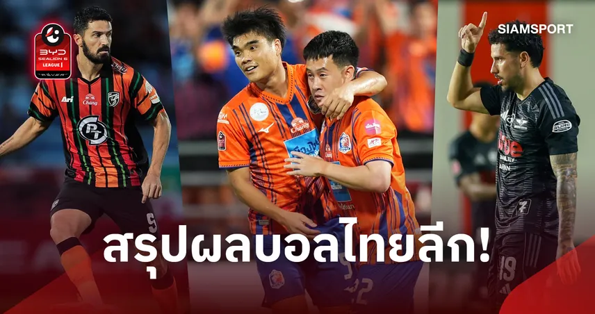 สรุปผลบอลไทยลีก! แบงค็อกเฮยึดที่ 3 ท่าเรือ 10 คนแซงเฮ ชลบุรีจมบ๊วย