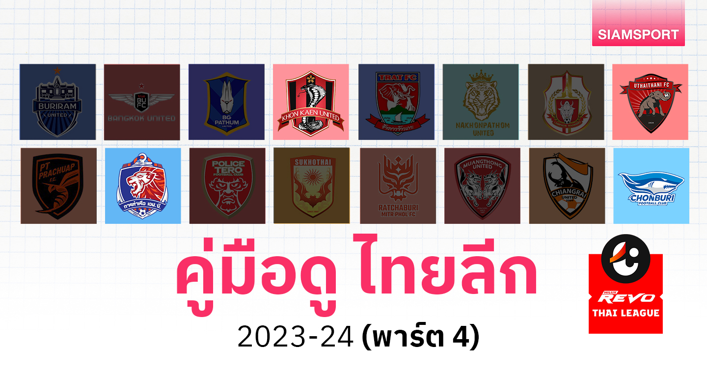 คู่มือดู ไทยลีก 2023-24 (พาร์ต 4)