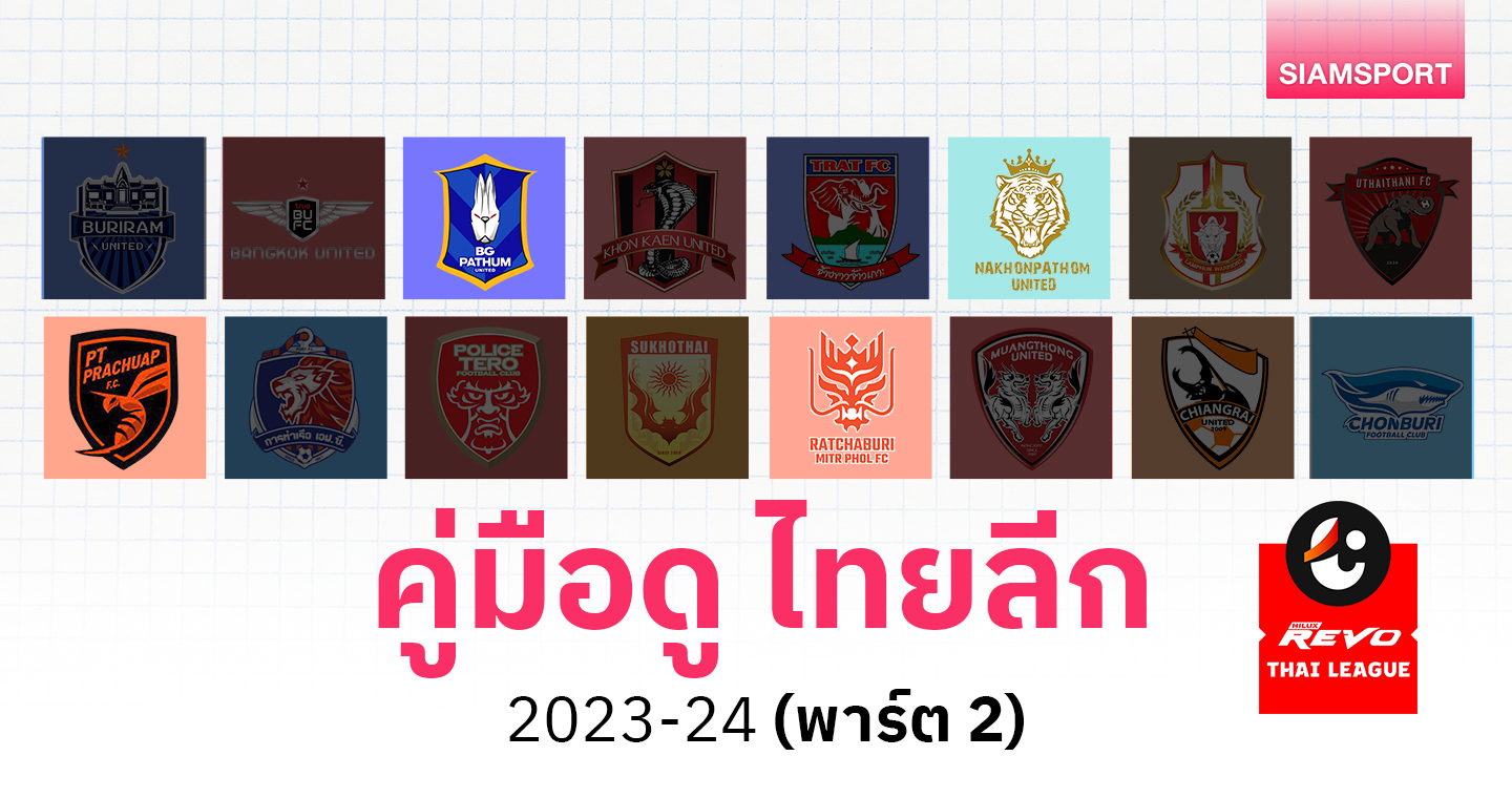 คู่มือดู ไทยลีก 2023-24 (พาร์ต 2)
