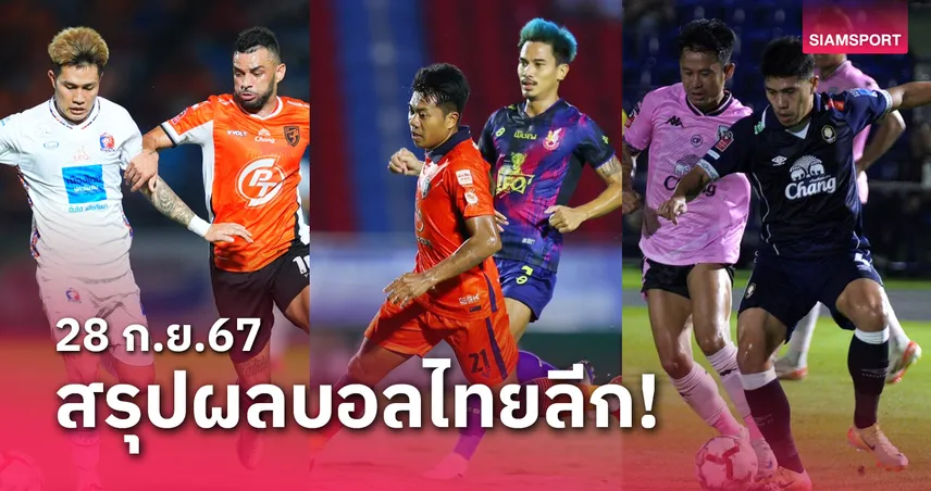 ดทวออนไลน ชอง 33 สด ตอน น สรุปผลบอลไทยลีก ตารางคะแนน วันเสาร์ที่ 28 ก.ย.67