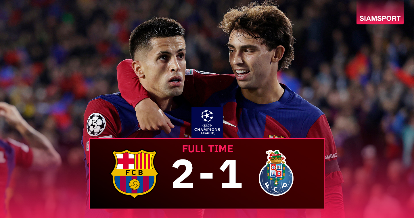 Felix the hero!  Barcelona beats Porto and secures a ticket to the UEFA Champions League knockout stages.