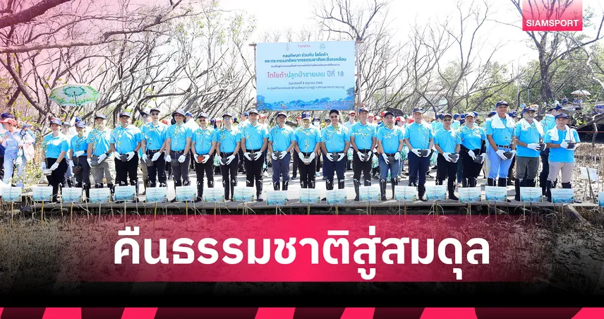โตโยต้าผนึกกำลังทุกภาคส่วน เดินหน้าปลูกป่าชายเลนปีที่ 18 มุ่งสู่เป้าหมาย Carbon Neutrality ยั่งยืน