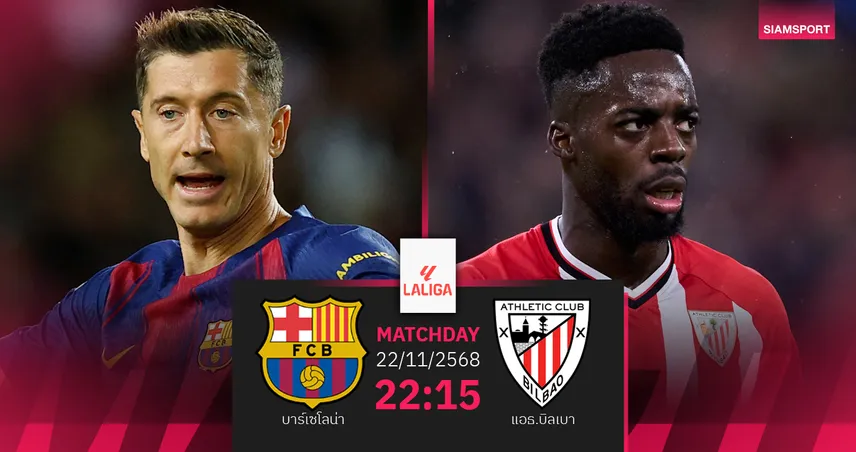 วิเคราะห์บอล บาร์เซโลน่า vs แอธ.บิลเบา 22 พ.ย. 68 บาร์ซ่าคืนคัมป์นูฉลองประวัติศาสตร์ลา ลีกา 94673