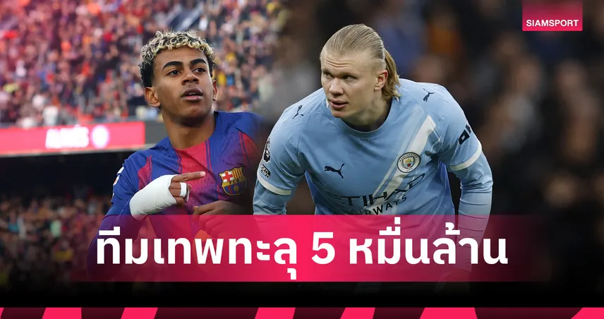 ทีมรวมแพงลิ่ว! 11 แข้งมูลค่าสูงสุดโลก ทะลุ 51,000 ล้าน ยามาลนำทัพ–ฮาลันด์ติดโผพรีเมียร์ลีกรายเดียว