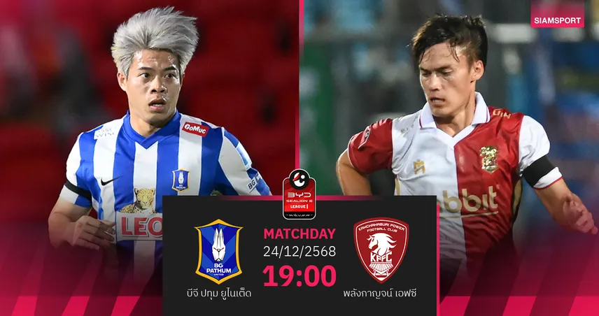 วิเคราะห์บอล บีจี ปทุม พบ พลังกาญจน์  (24 ธ.ค. 68) : บีจีโชว์แกร่งในบ้าน