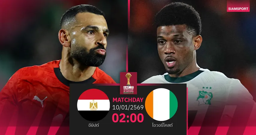 วิเคราะห์บอล อียิปต์ vs ไอวอรี่โคสต์ 10 ม.ค. 69 ทัพฟาโรห์ดวลแชมป์เก่า