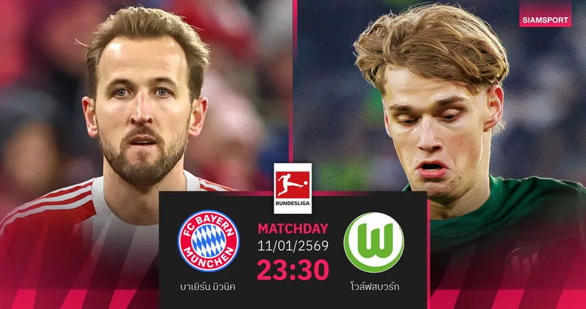 วิเคราะห์บอล บาเยิร์น vs โวล์ฟสบวร์ก 11 ม.ค. 69 : เสือใต้เปิดปีใหม่ลุ้นคว้าชัยสวย