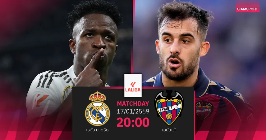 วิเคราะห์บอล เรอัล มาดริด vs เลบันเต้ 17 ม.ค. 69 : ราชันยุคโค้ชใหม่กู้ฟอร์ม 98354
