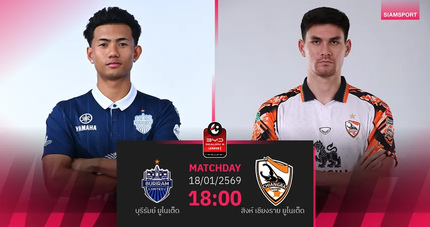 วิเคราะห์บอล บุรีรัมย์ พบ สิงห์ เชียงราย (18 ม.ค.69) : บุรีรัมย์จัดเต็มในถิ่น