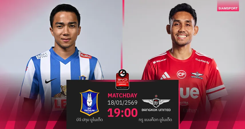 วิเคราะห์บอล บีจี ปทุม พบ ทรู แบงค็อก (18 ม.ค.69) : บีจีเฉือนเฮหวิว