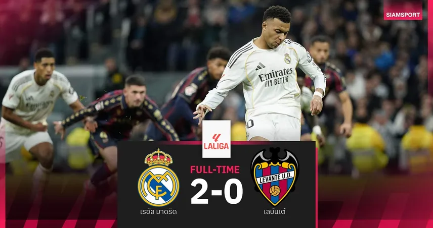 ผลบอล เรอัล มาดริด 2-0 เลบันเต้! เอ็มบัปเป้จุดโทษปลดล็อกจี้จ่าฝูง 1 แต้ม 98413