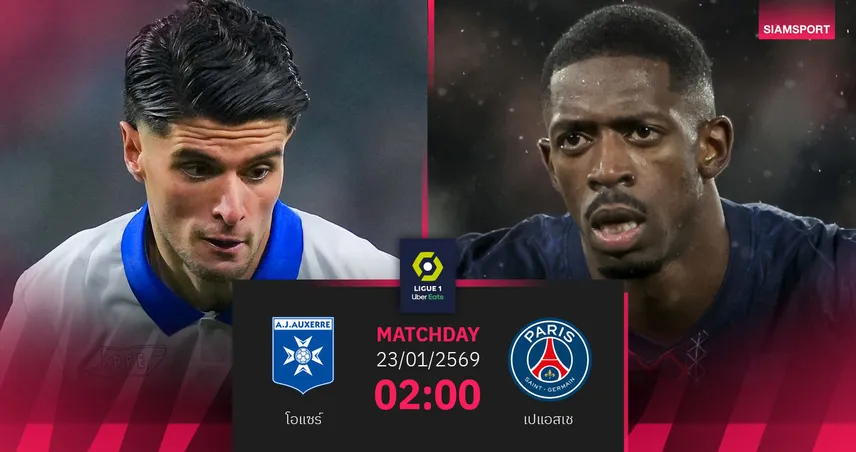  วิเคราะห์บอล โอแซร์ vs เปแอสเช 23 ม.ค. 69 : แชมป์เก่าล่าแต้มทวงจ่าฝูงลีกเอิง 98770