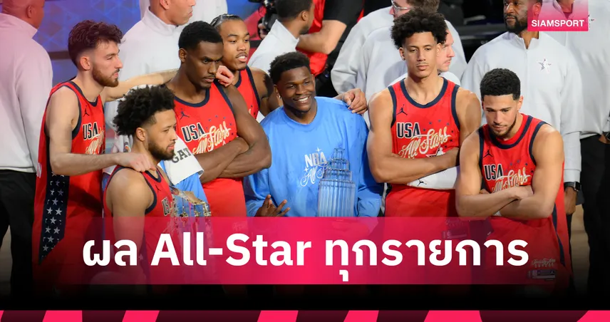 NBA All-Star 2026 : Team Stars ถล่ม Team Stripes ขาดลอยคว้าแชมป์ฟอร์มแมตใหม่  99930