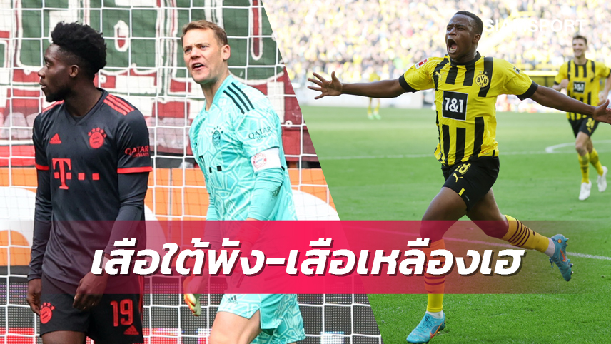 บาเยิร์นเซ็งแพ้นัดแรกในลีกแถมทำสถิติไร้ชัย4นัด-ดอร์ทมุนด์เฮดาร์บี้ทะยานนำฝูง